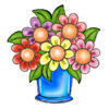 آموزش نقاشی گلدان گل